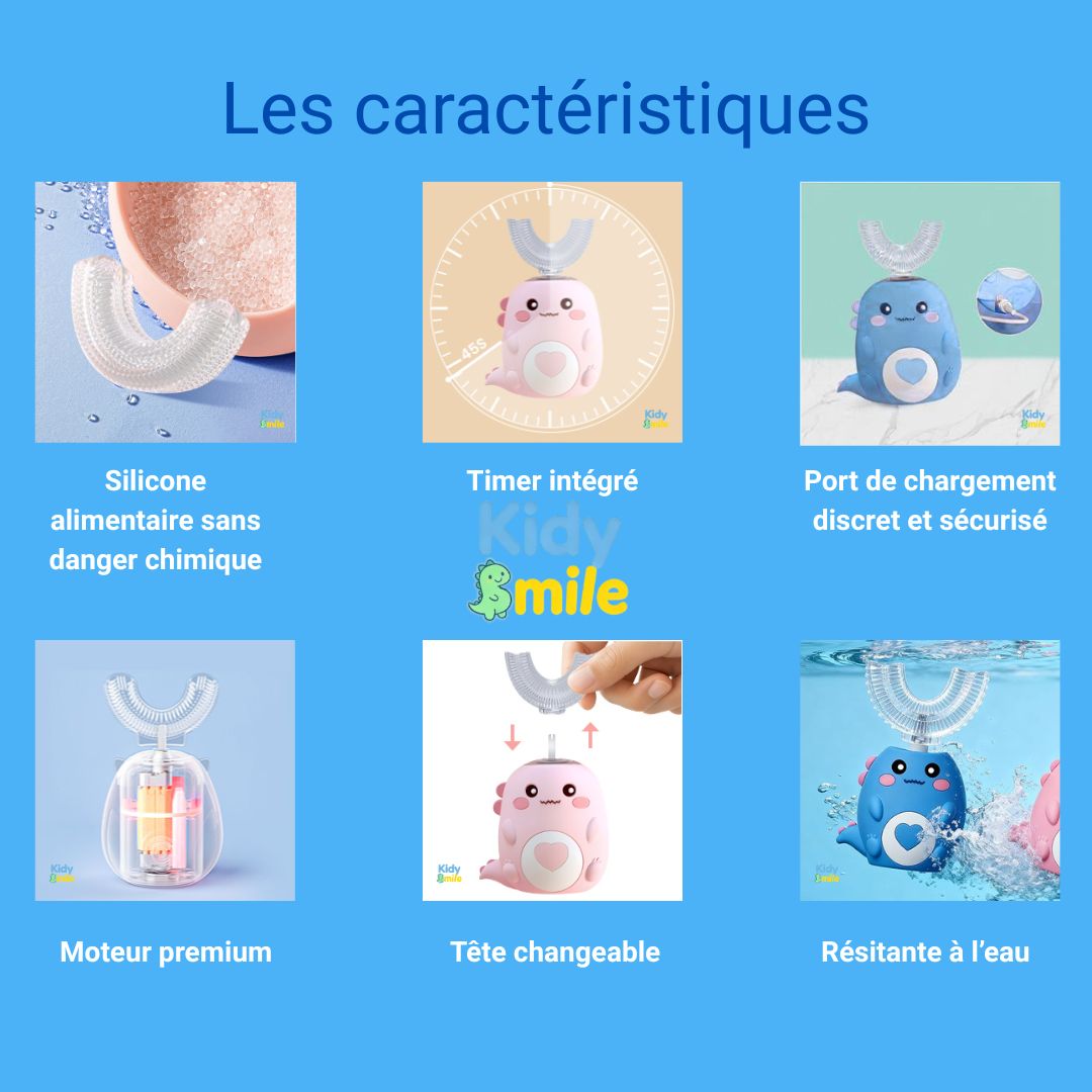 Kidysmile Brosse à dents électrique